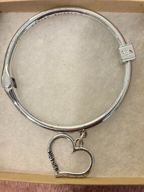 New Ashley Bridget Heart Charm "Mother" Bangle Bracelet